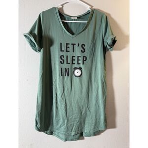 Let's Sleep In PJ shirt Woman's Small/Medium
